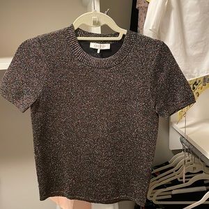 Sandro sparkle top. Short sleeve.